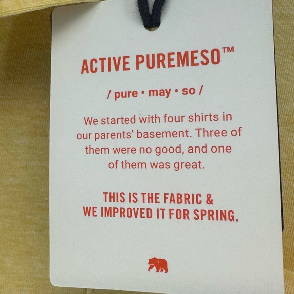 The Normal Brand NWT men’s size large polo shirt golden yellow and navy - Picture 5 of 9